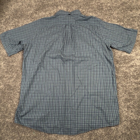 LL Bean Shirt Mens Blue Plaid Kennebunk Sport Button Down XLT Wrinkle Resistant - Picture 5 of 7